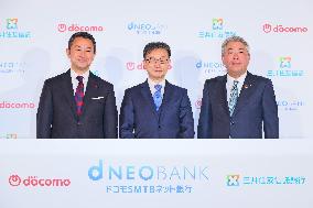 New Company: Docomo SMTB Net Bank Joint Press Conference by Three Companies
